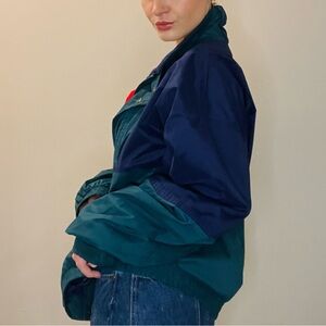 Vintage Sunice blue and green vintage 90s golf windbreaker jacket